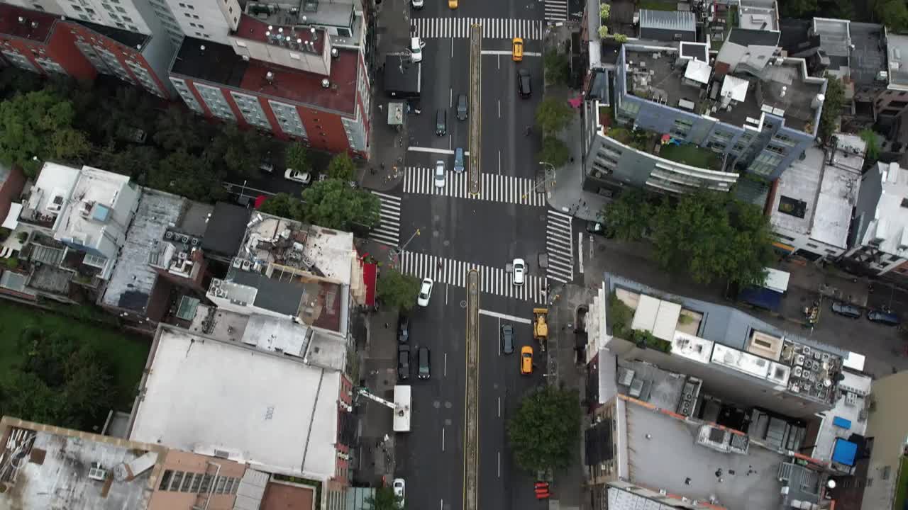 曼哈顿中城航拍街景，4K视频片段视频下载