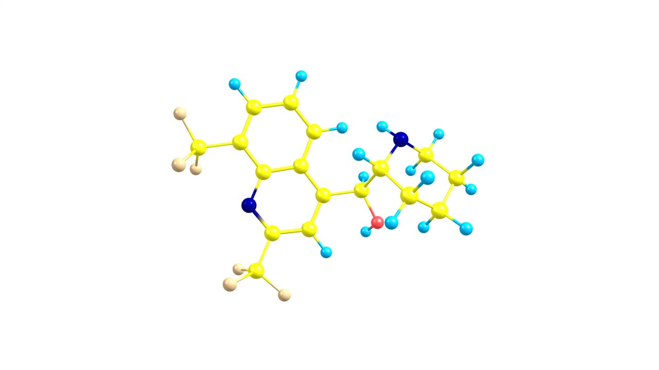 甲氟喹分子旋转视频全高清视频素材