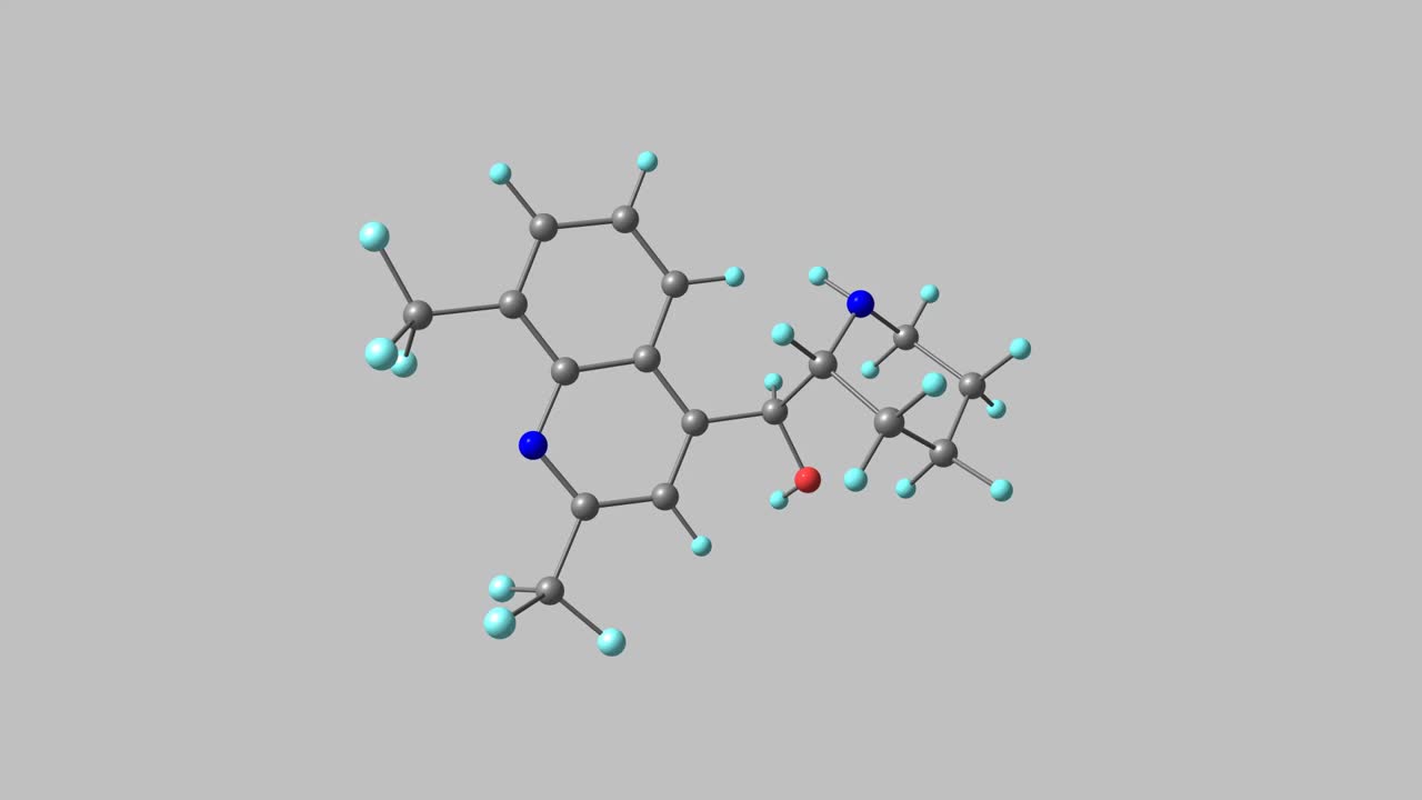 甲氟喹分子旋转视频全高清视频下载