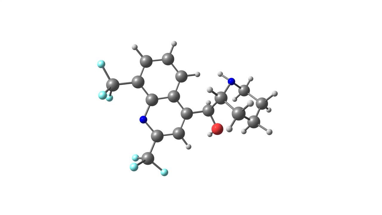 甲氟喹分子旋转视频全高清视频素材