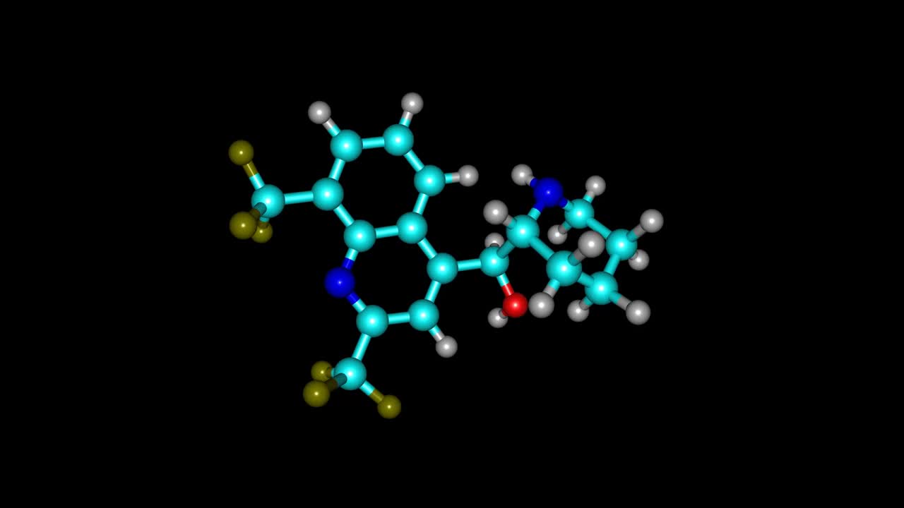 甲氟喹分子旋转视频全高清视频下载