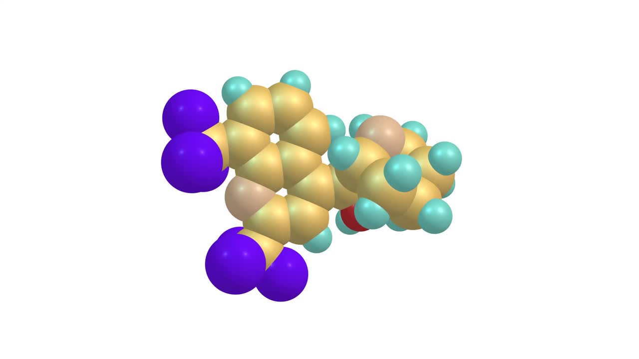 甲氟喹分子旋转视频全高清视频素材