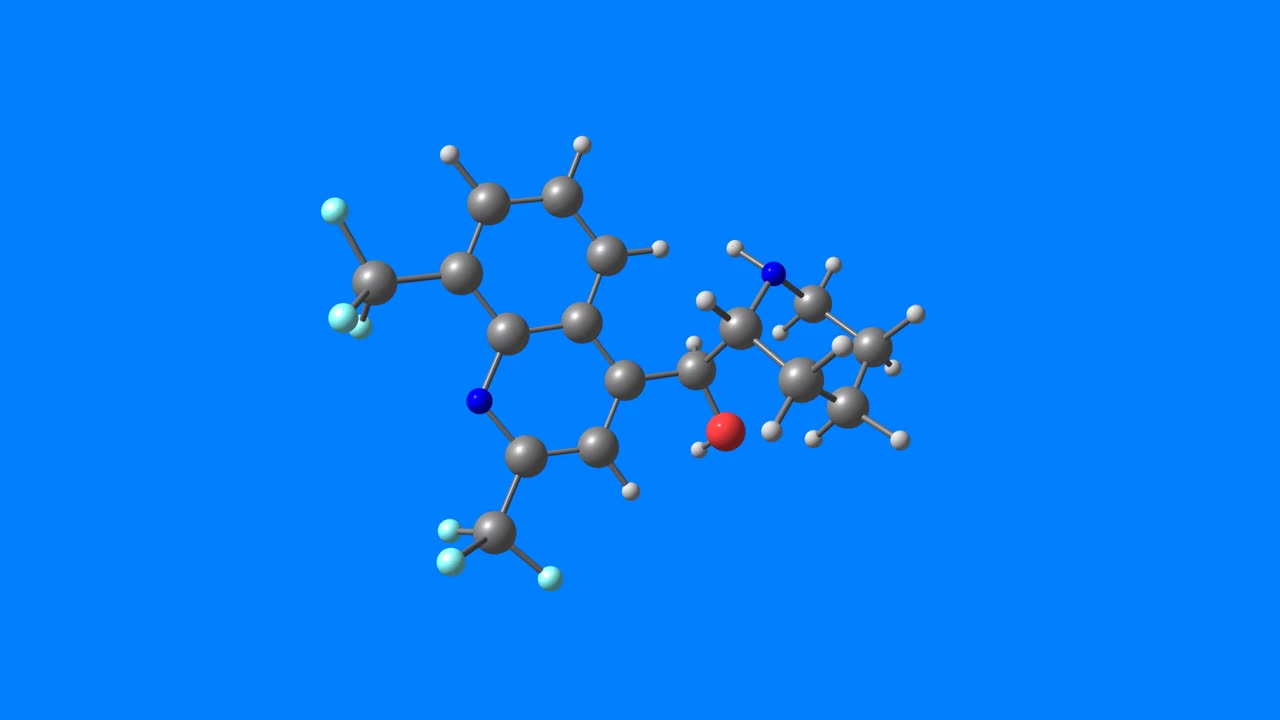 甲氟喹分子旋转视频全高清视频素材