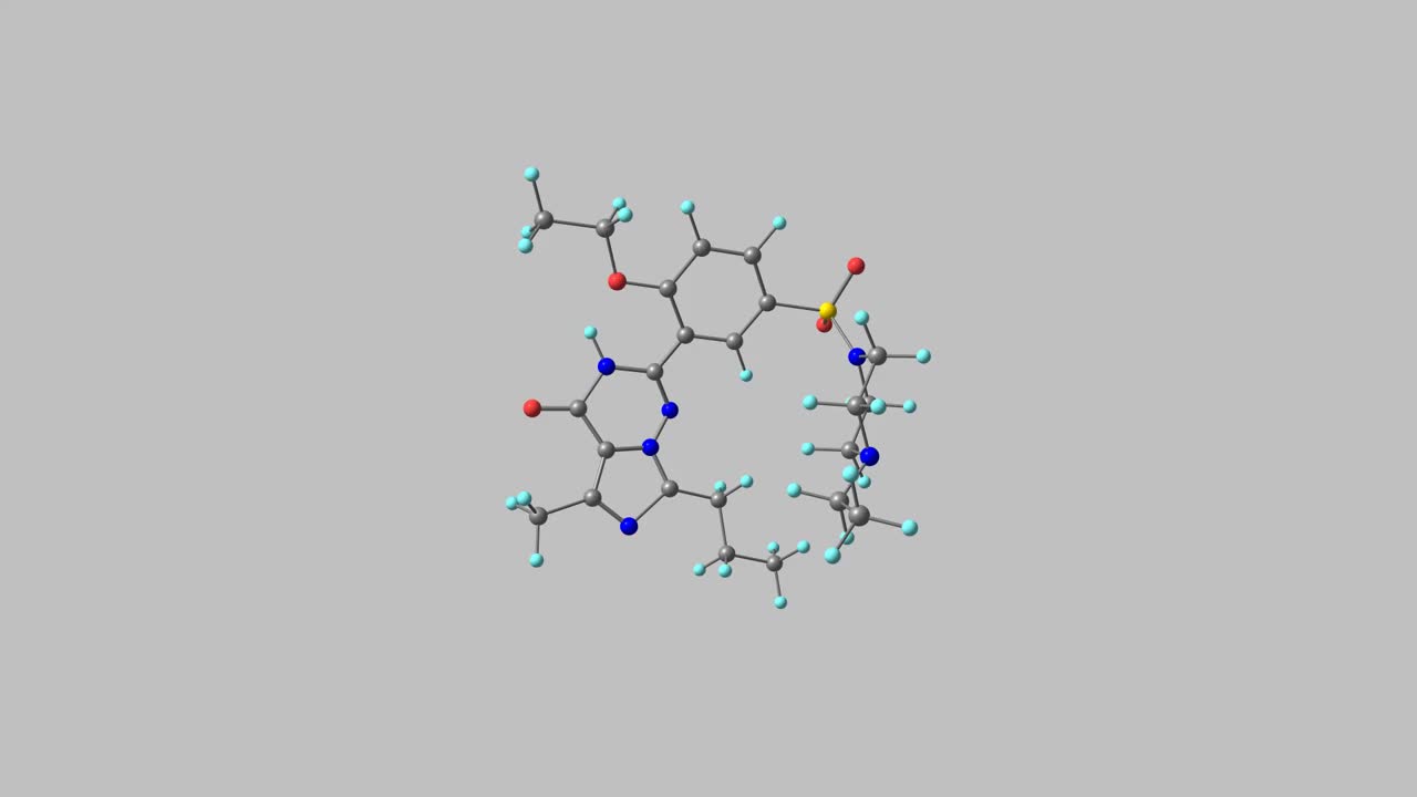 伐地那非分子旋转视频全高清视频素材