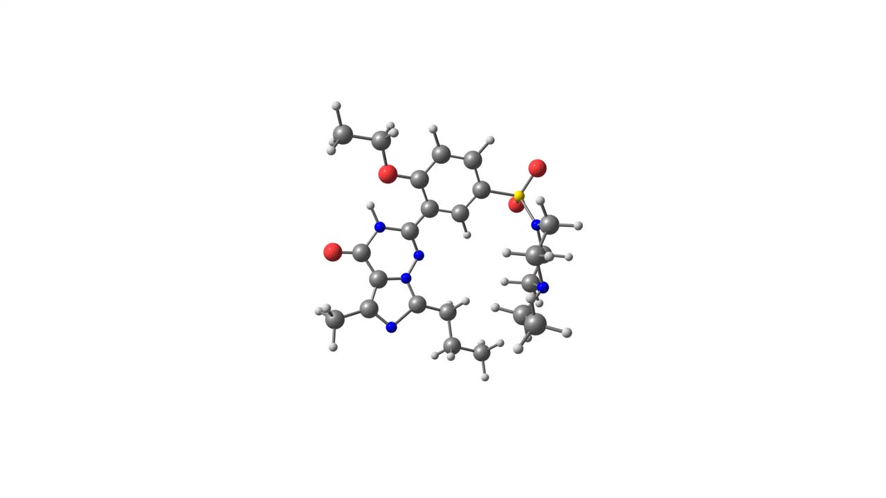 伐地那非分子旋转视频全高清视频素材