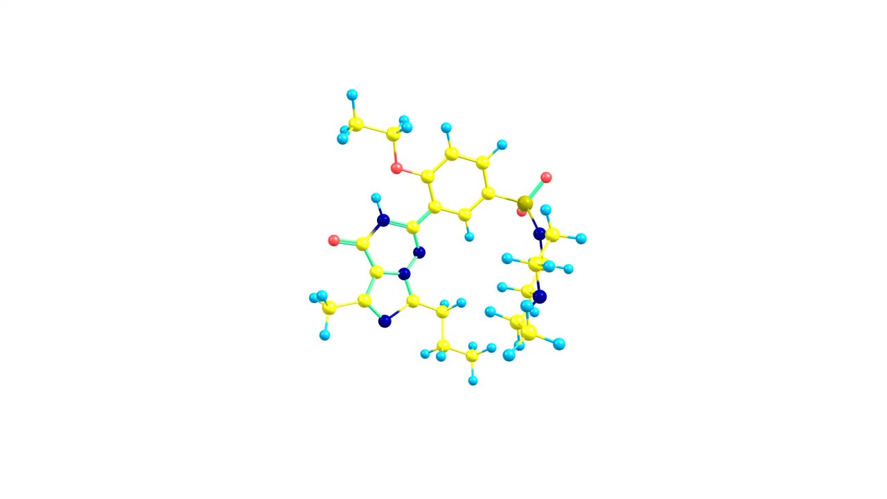 伐地那非分子旋转视频全高清视频素材
