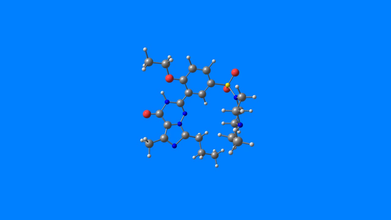 伐地那非分子旋转视频全高清视频素材