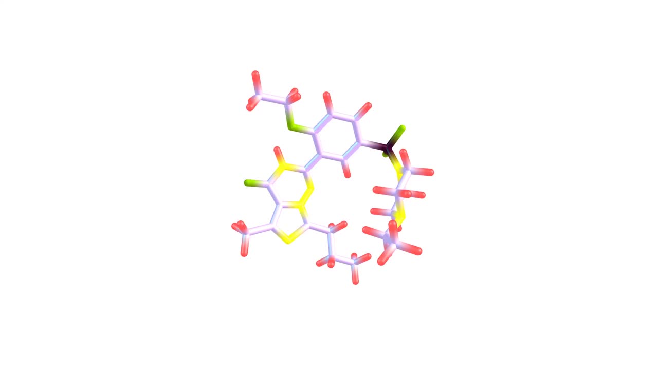 伐地那非分子旋转视频全高清视频素材