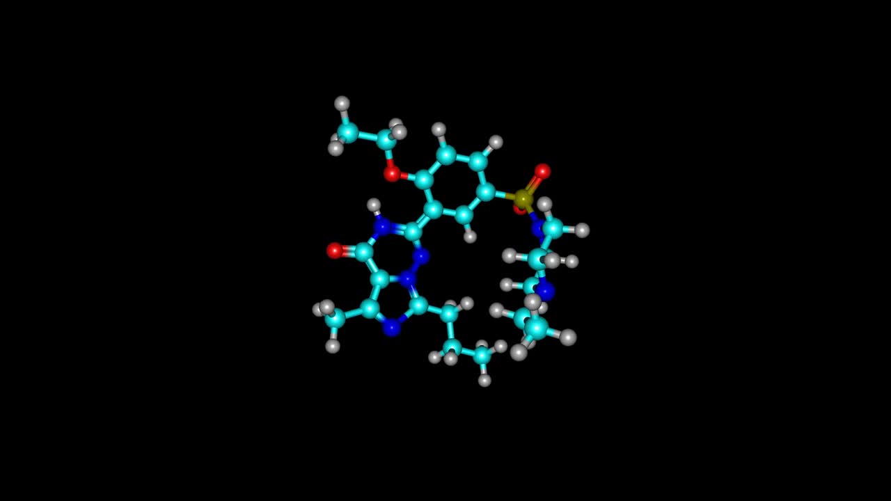 伐地那非分子旋转视频全高清视频素材