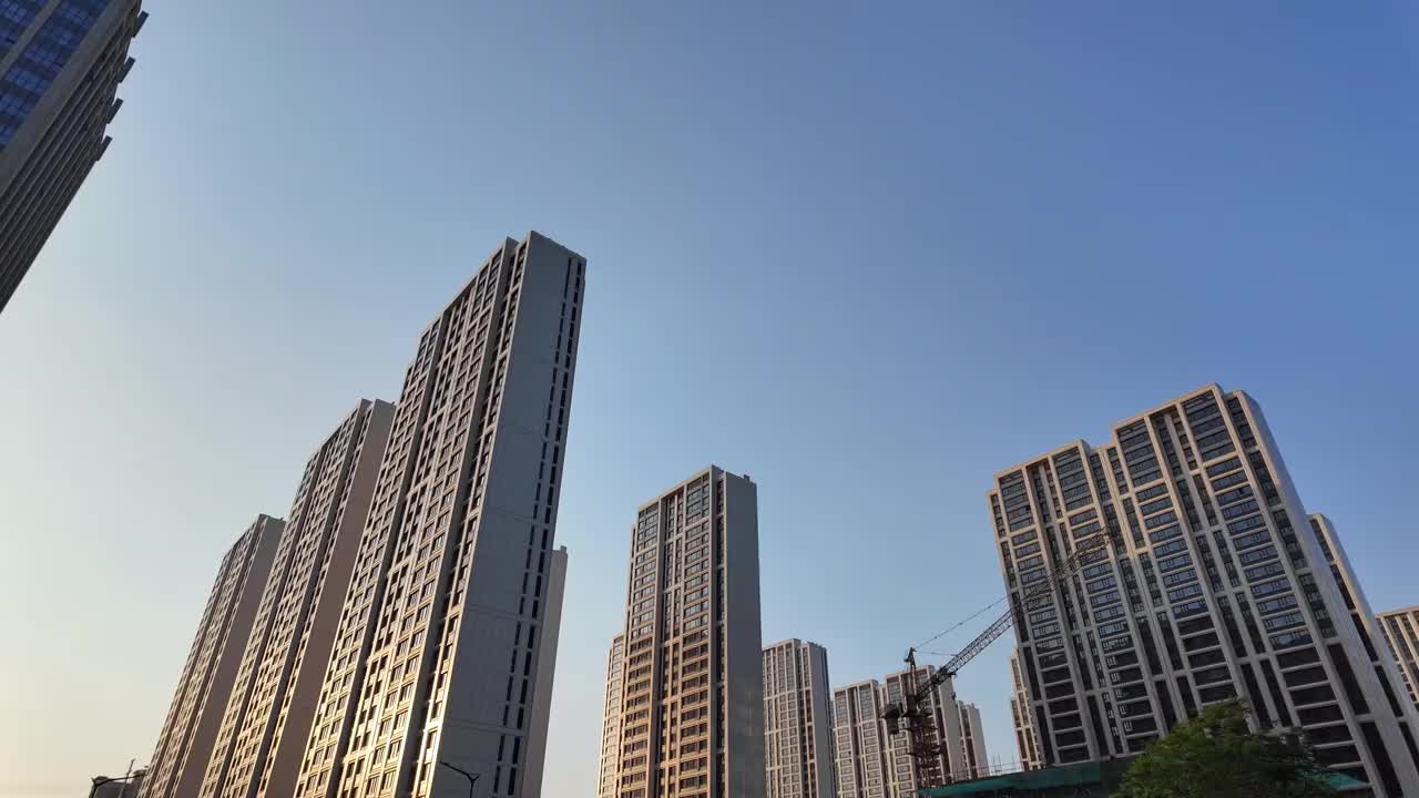 在建高层住宅楼视频素材