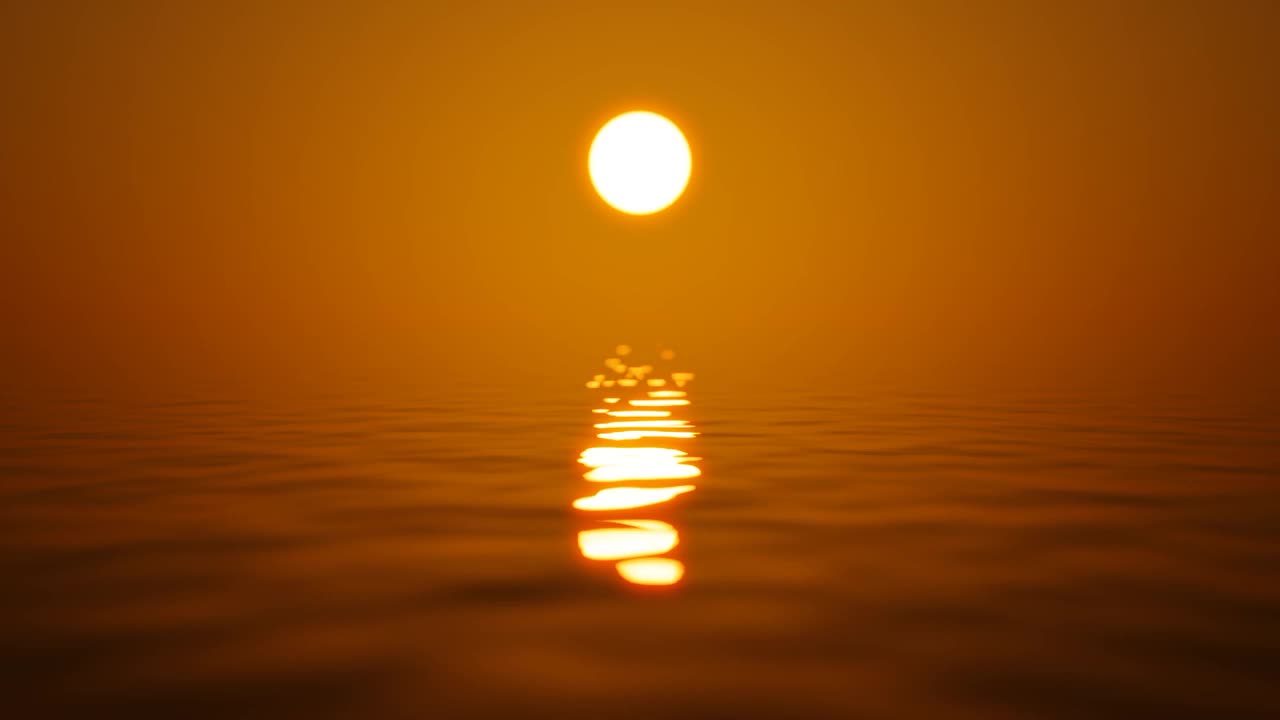 水面上的日落视频下载