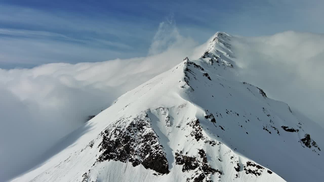 高山雪山景观视频素材