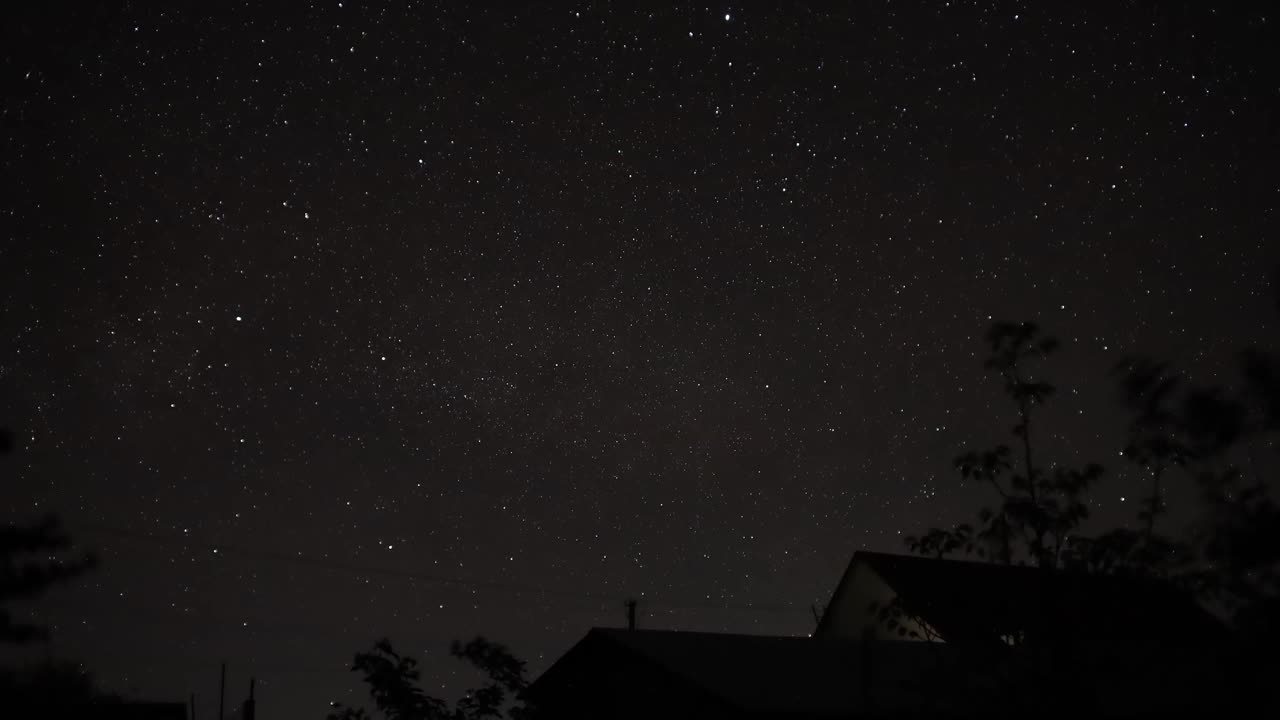 美丽的电影延时拍摄地平线与星星视频素材