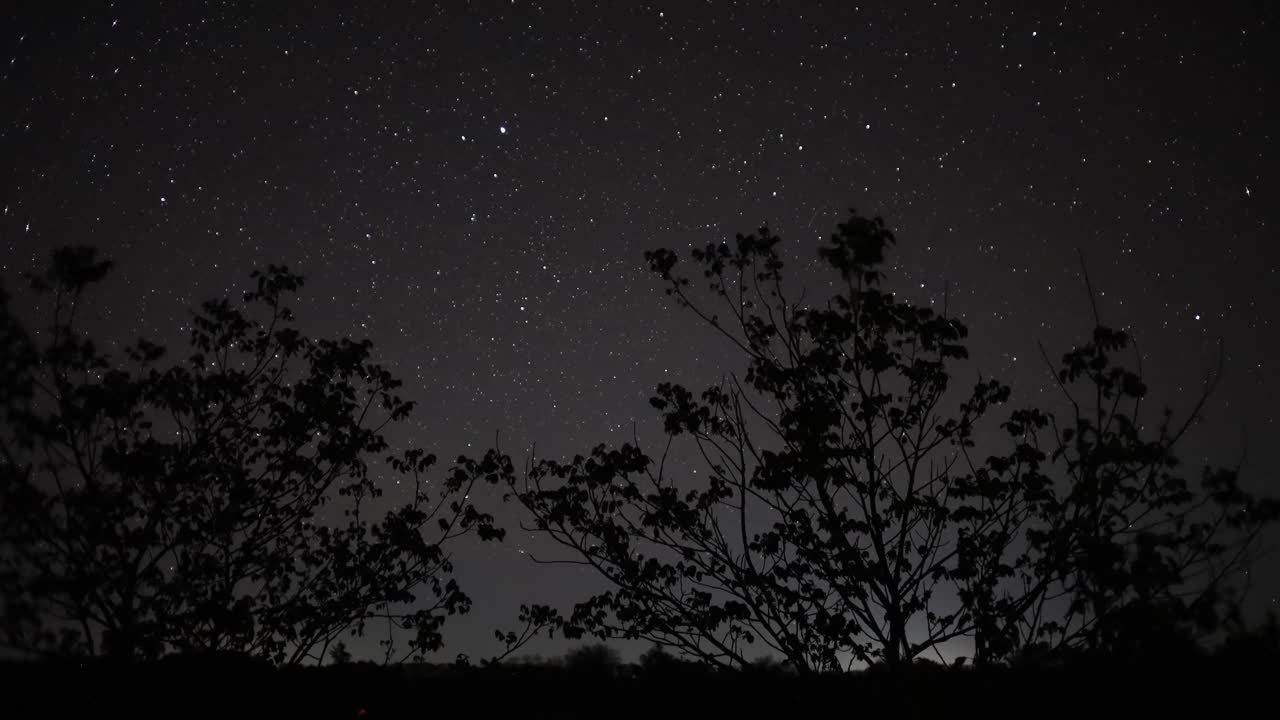 美丽的电影延时拍摄地平线与星星视频素材