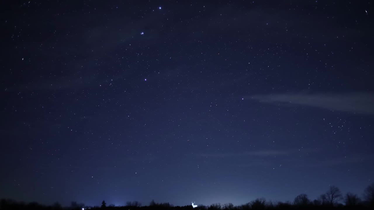 美丽的电影延时拍摄地平线与星星视频下载