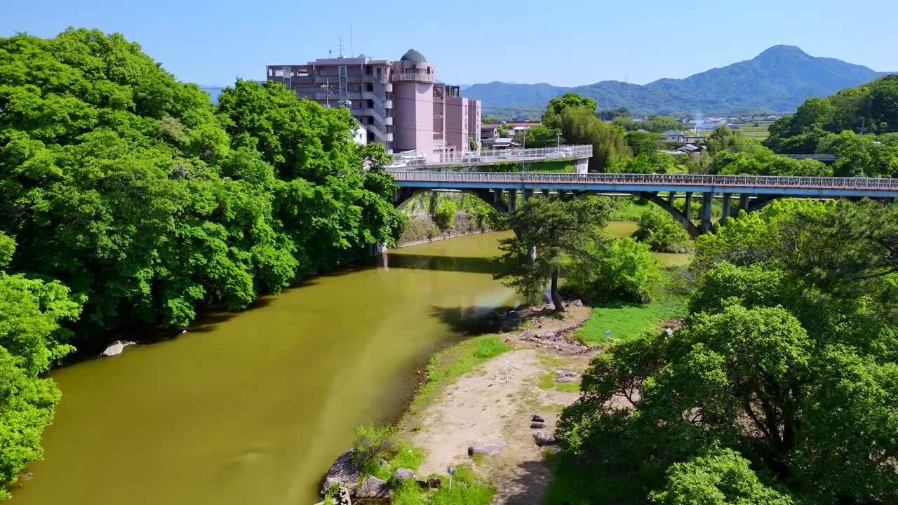 福中湖是香川县著名的鲈鱼捕捞地视频下载