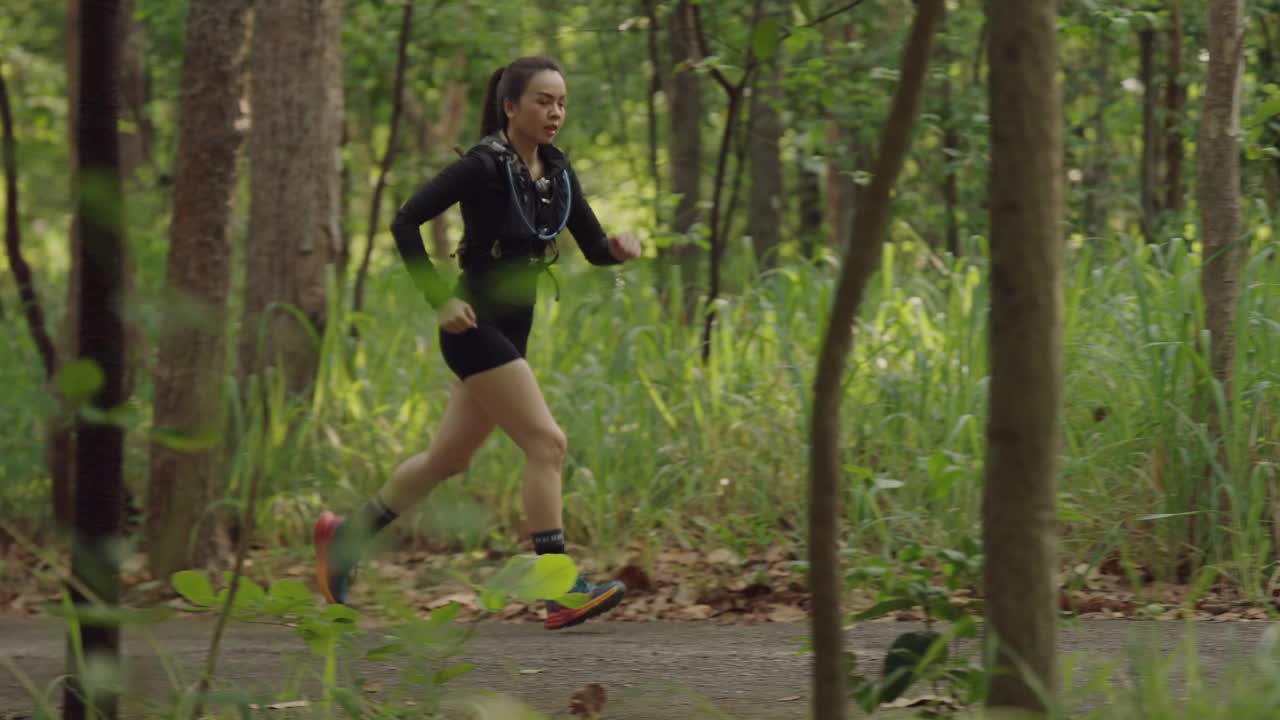 一个女人在森林里奔跑视频下载