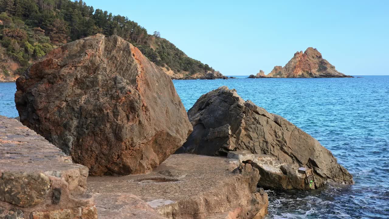 蒙特阿根廷海景，意大利托斯卡纳视频素材