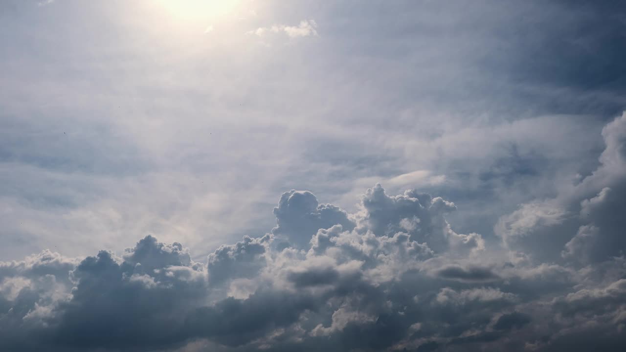天空中神奇的积雨云的时间间隔视频素材