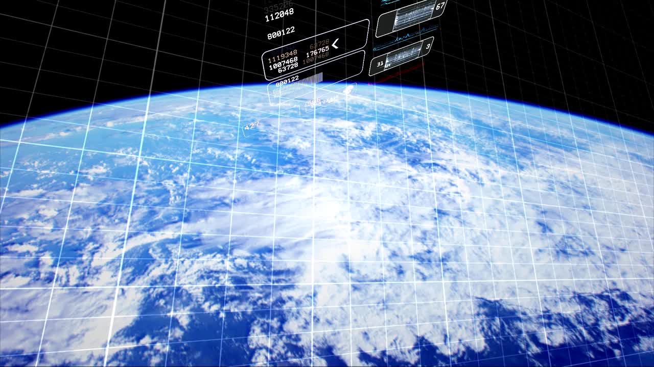 从太空看地球。数据流视频下载