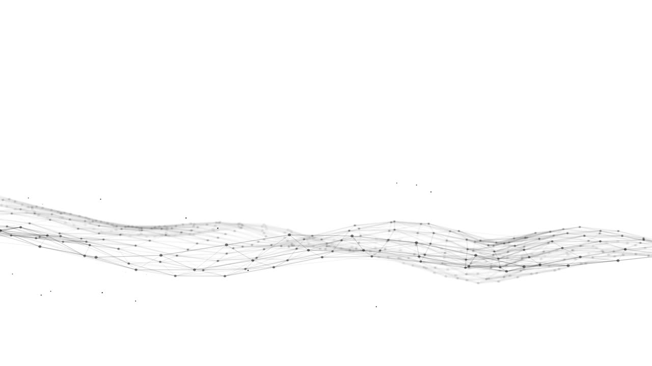 网络空间全息图虚拟数据粒子波网络技术背景抽象动画。视频素材