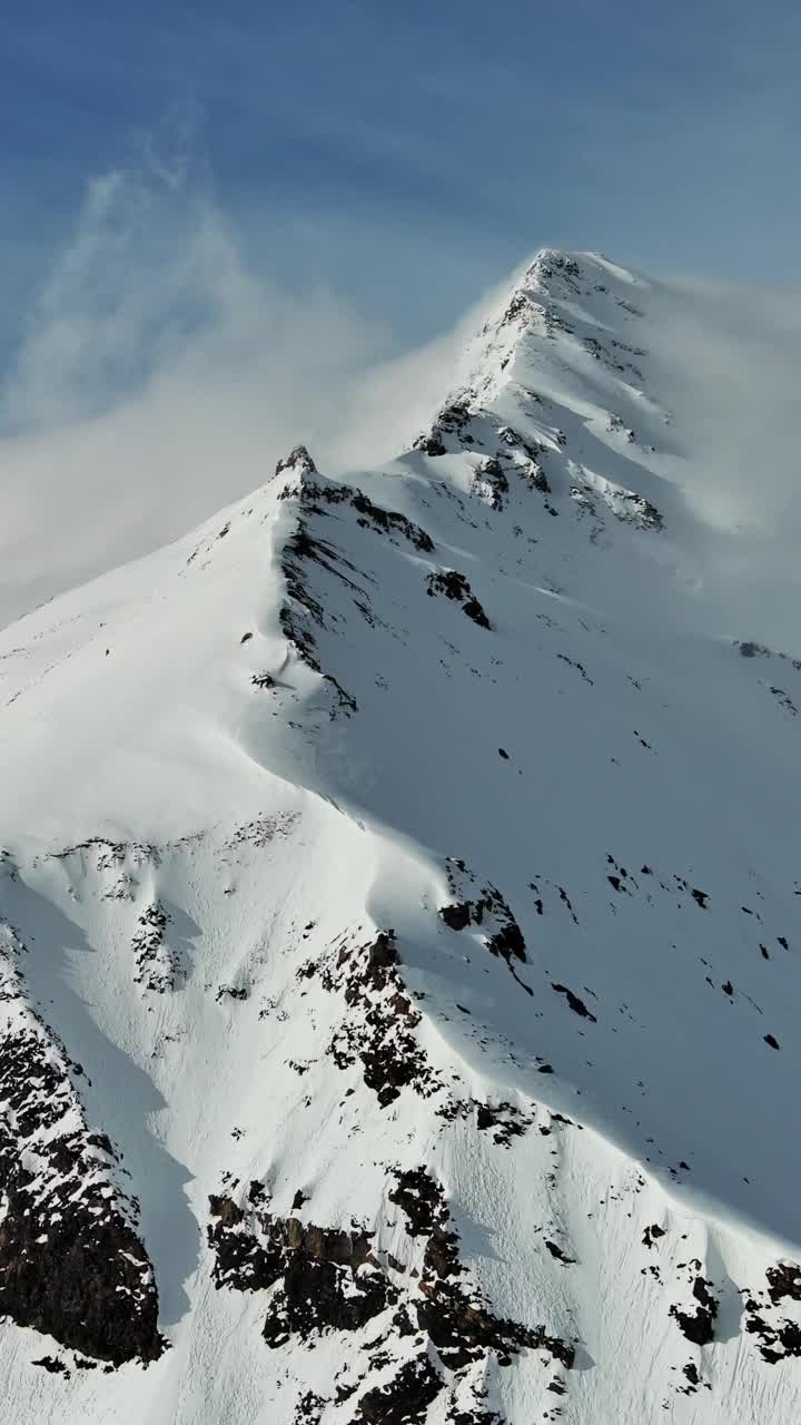 高山雪山景观视频素材