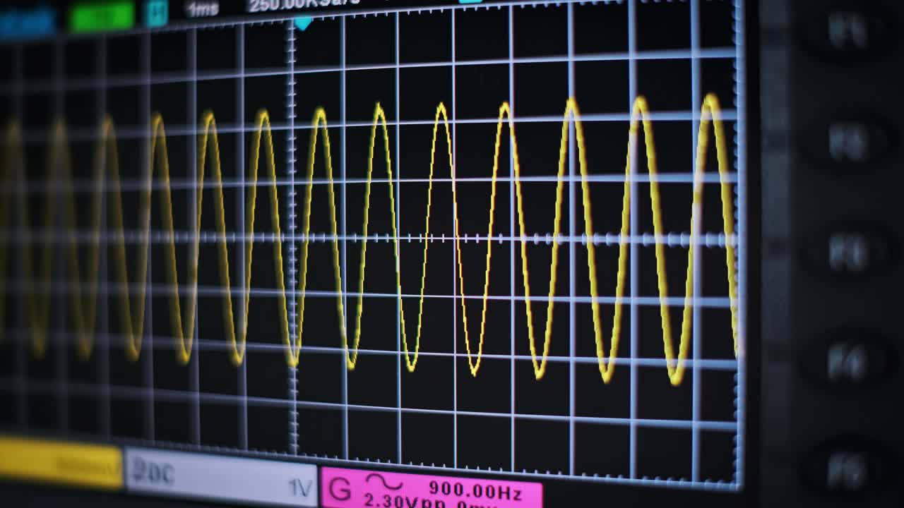 示波器:方波信号，特写视频素材