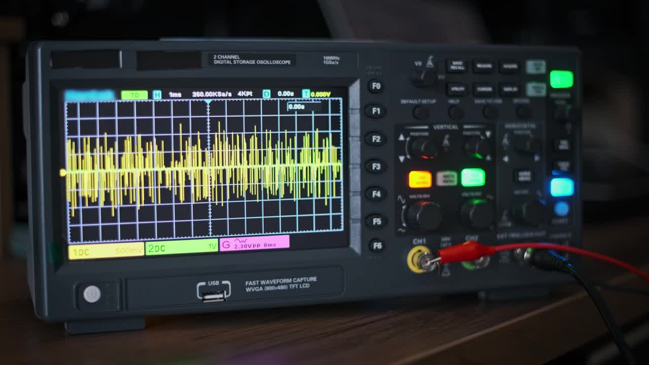 数字示波器:随机信号分析视频素材