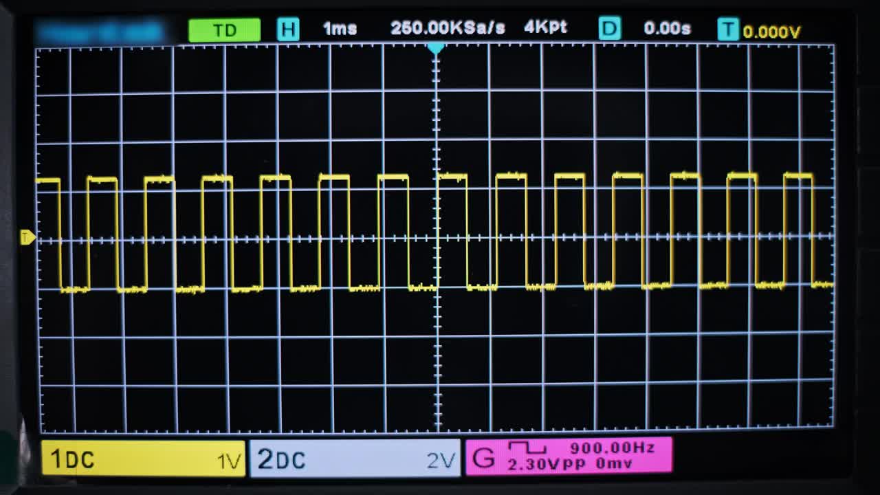 显示锯齿波形的示波器视频素材