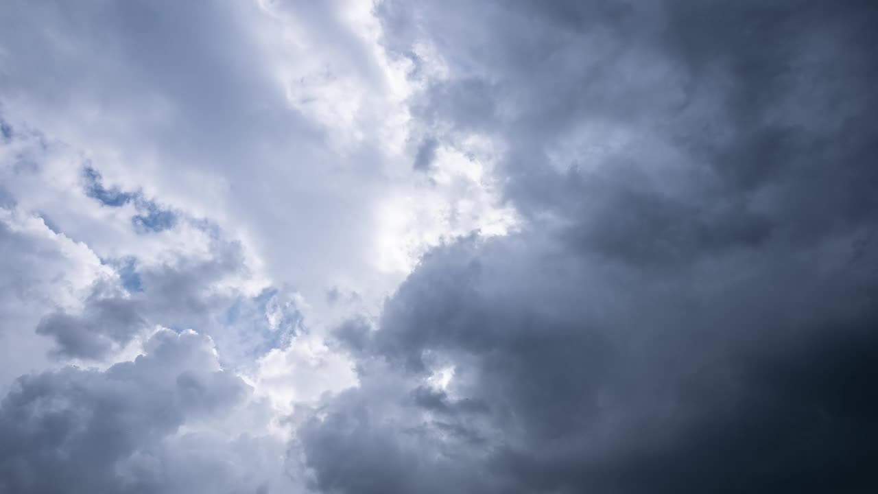 雨云延时4K。风暴天空快速运动。视频素材