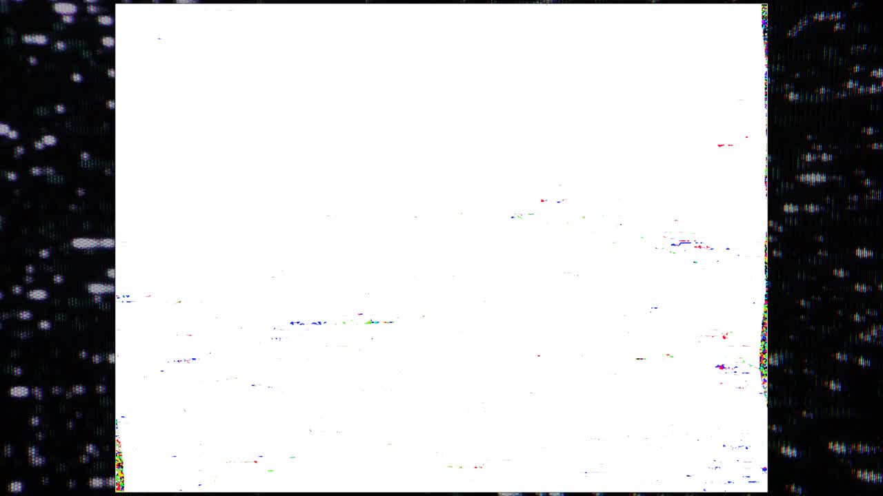 故障电视静态噪声失真信号问题错误视频损坏复古风格80年代VHS测试图视频素材