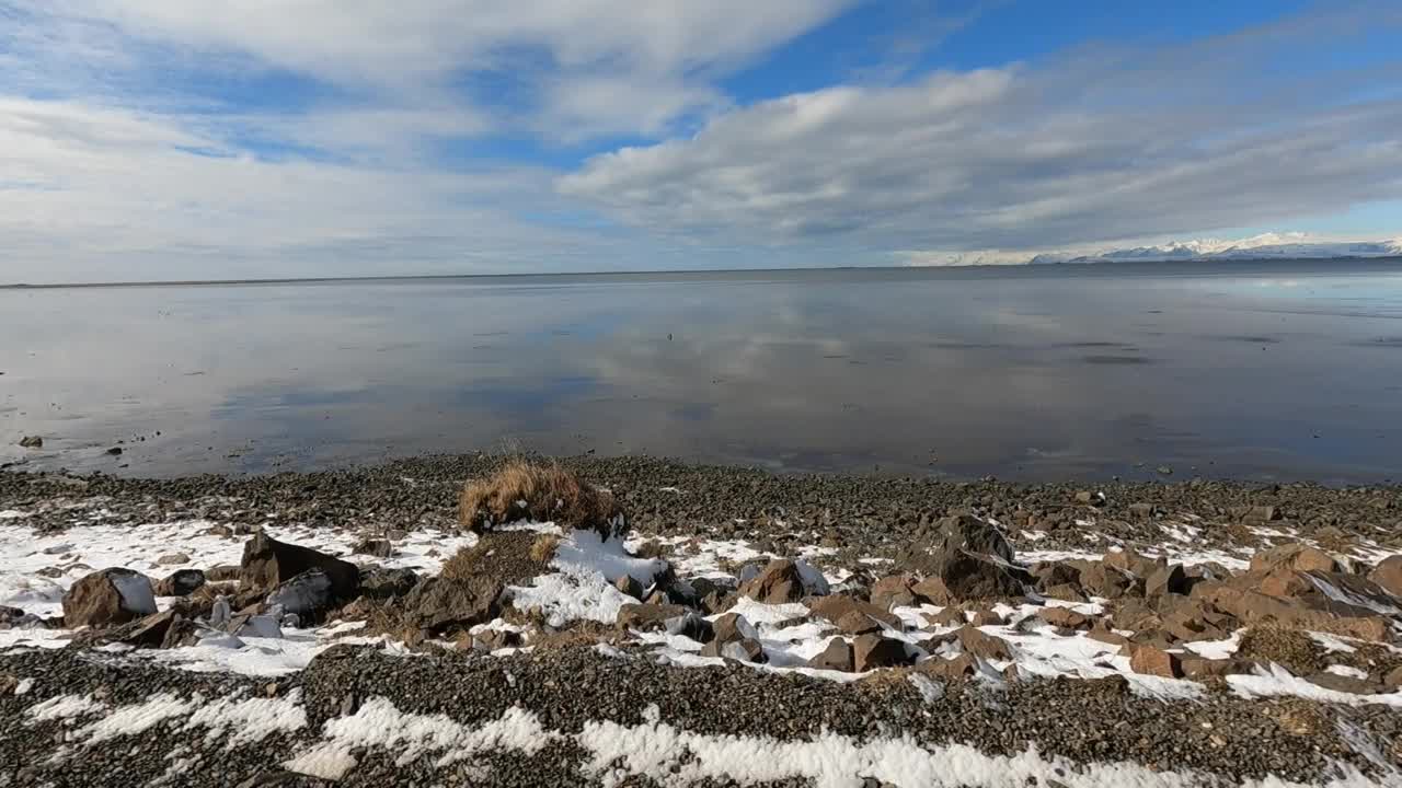 四月的冰岛风景视频素材