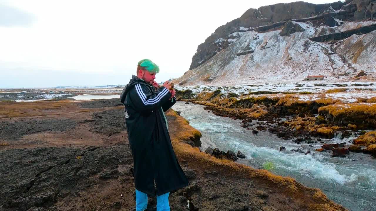 四月的冰岛风景视频素材