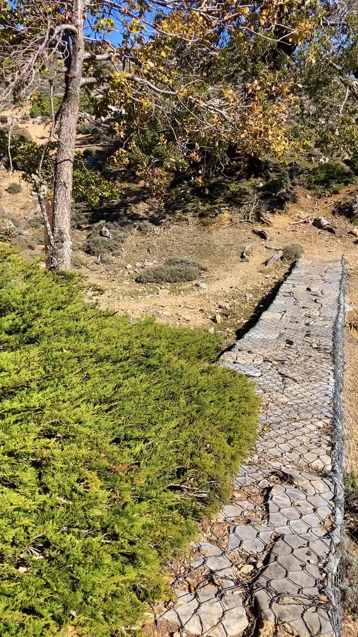 通往托雷西拉山顶的小路视频素材