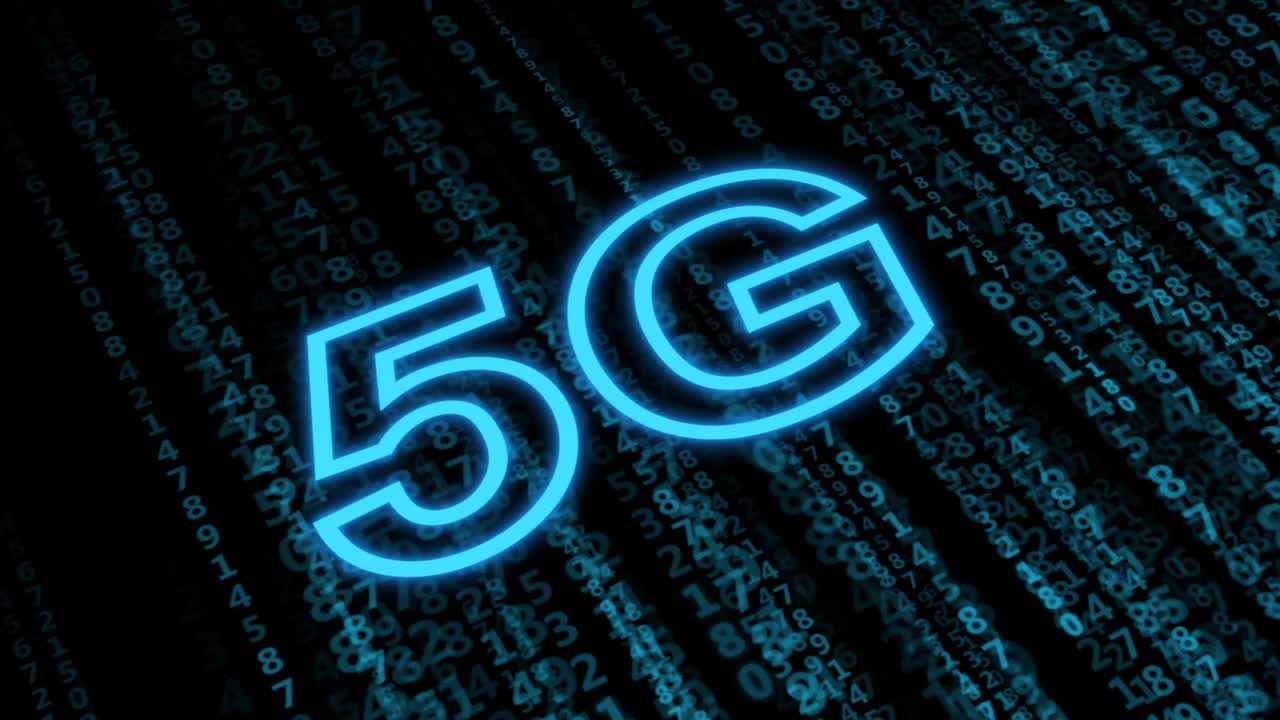 数字背景下的5G高速互联网概念。视频下载