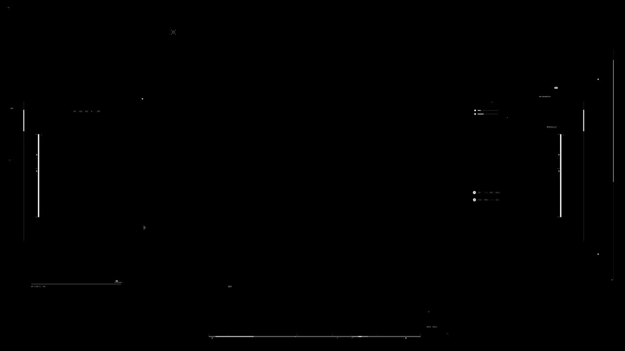 通用技术线和帧视频覆盖未来HUD抬头显示界面模板与基本几何线元素。视频模板宽屏宽高比视频素材