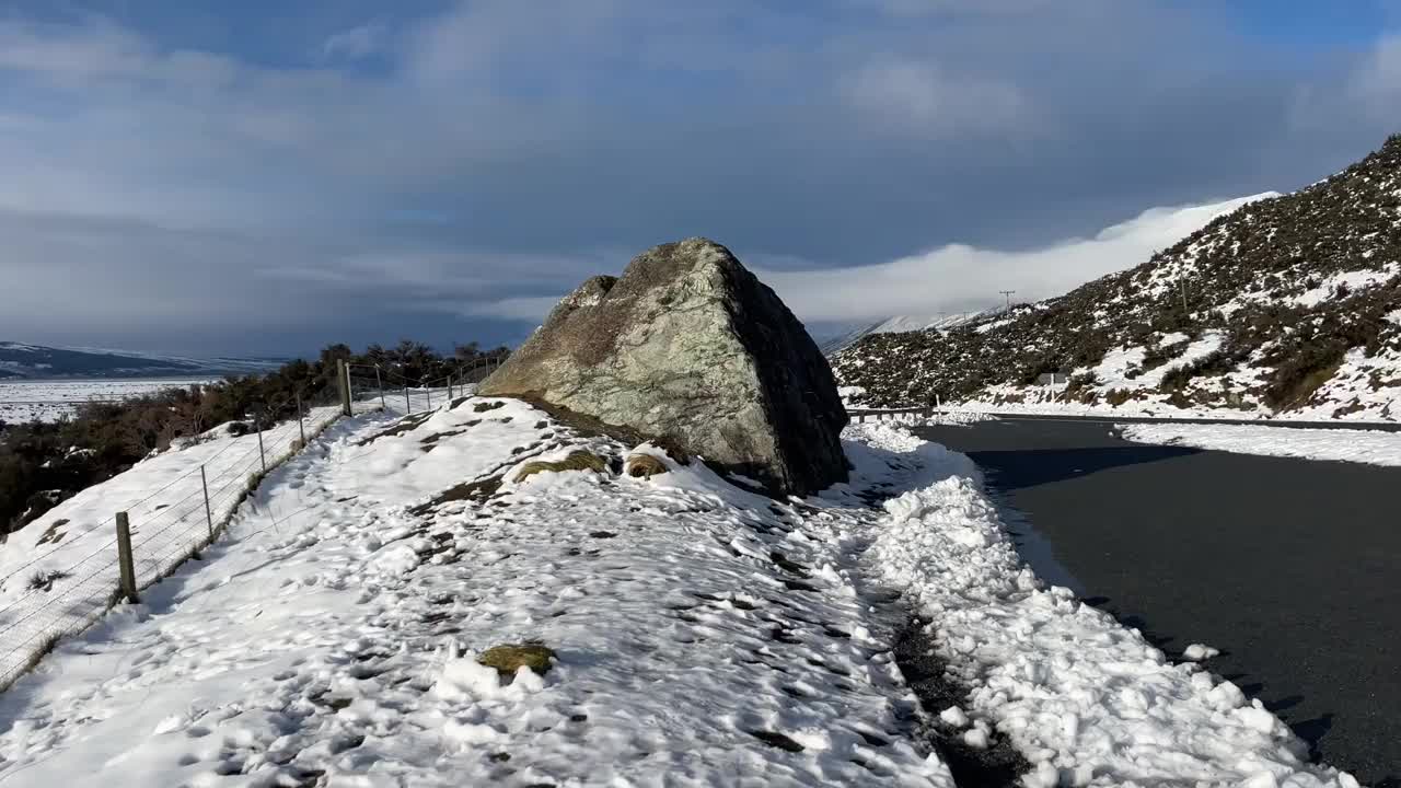 雪中的库克山路视频素材