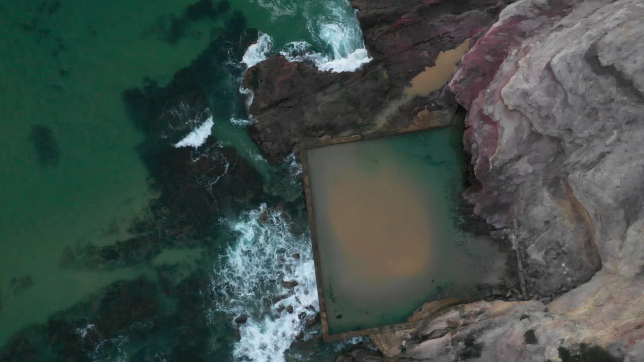 海浪和海洋潮汐池视频下载