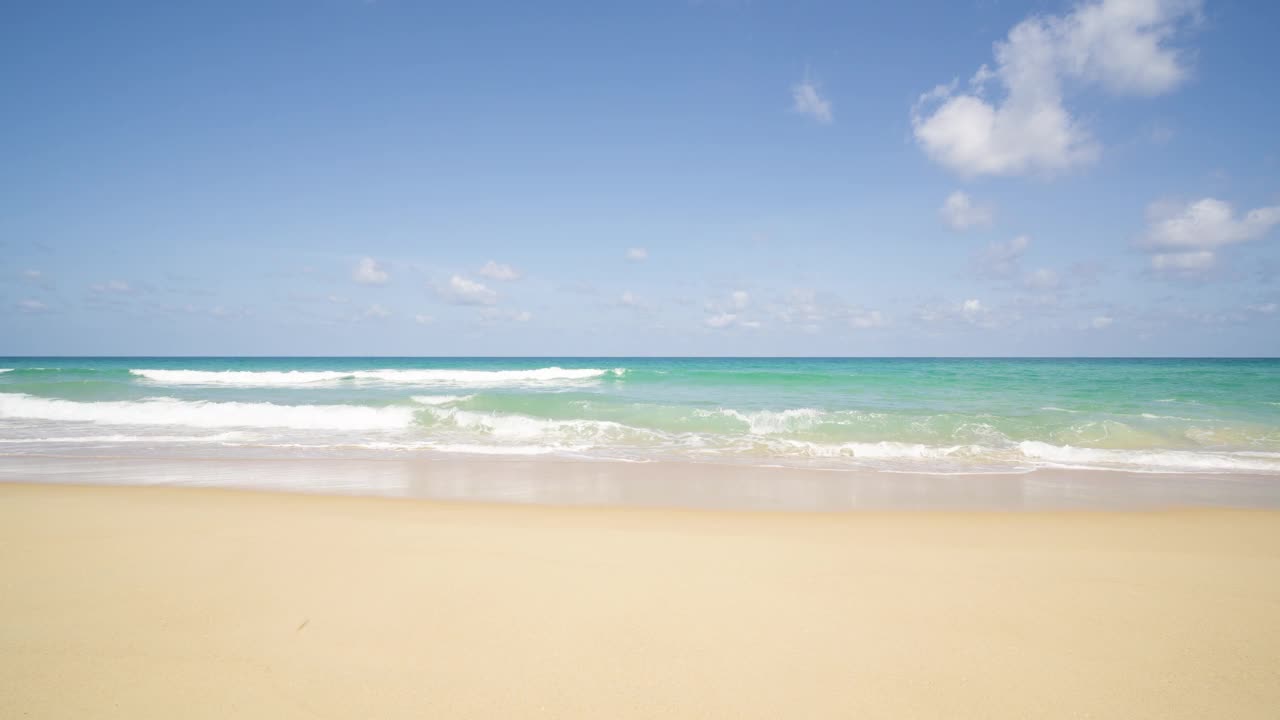 夏日地平线岛的景观海滩。视频素材