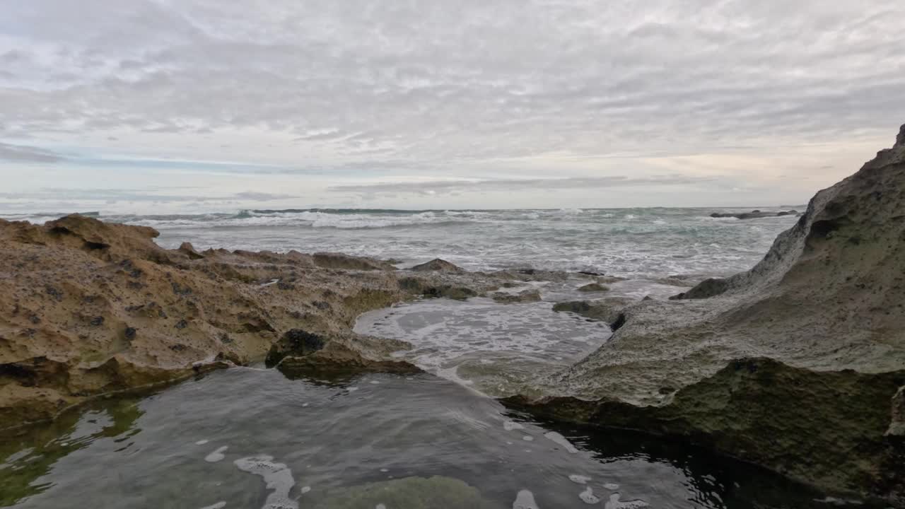 探索岩池的海底世界视频素材