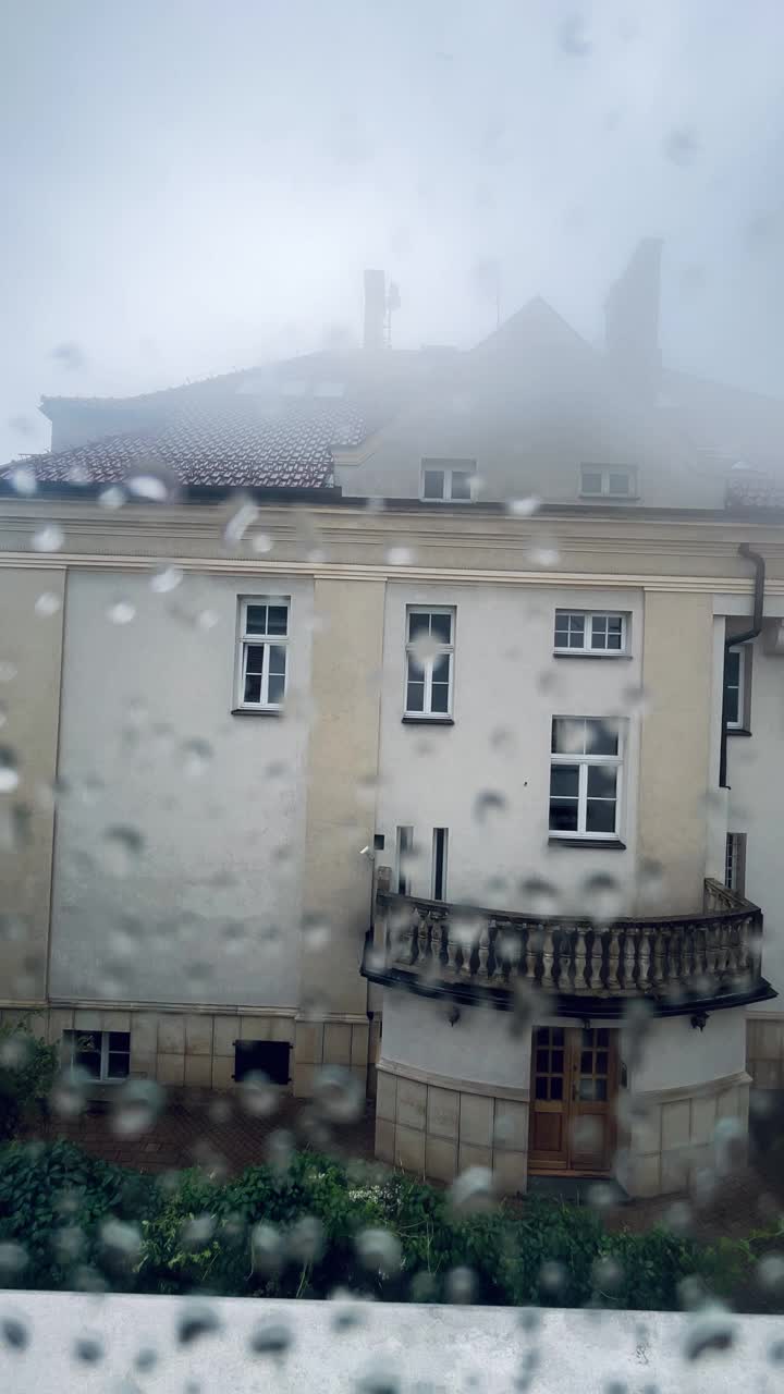 窗外景色，雨点，雨点视频素材