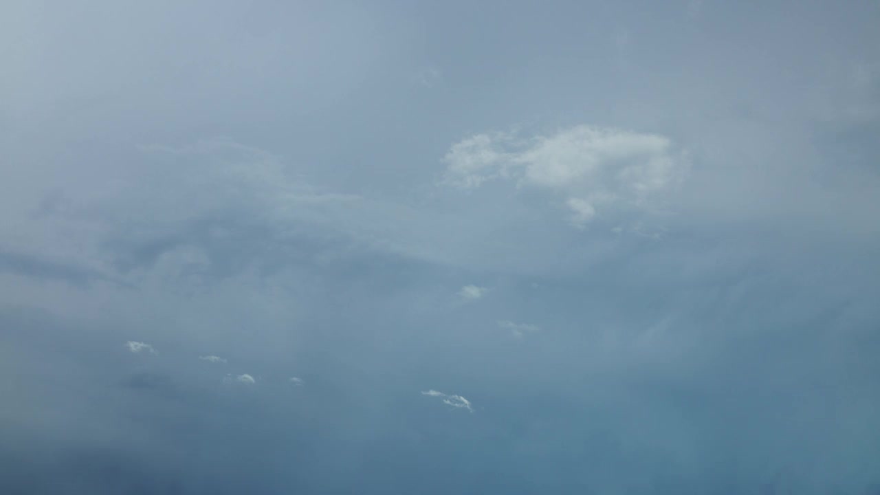 灰色的雨云在蓝天上的时间流逝视频素材