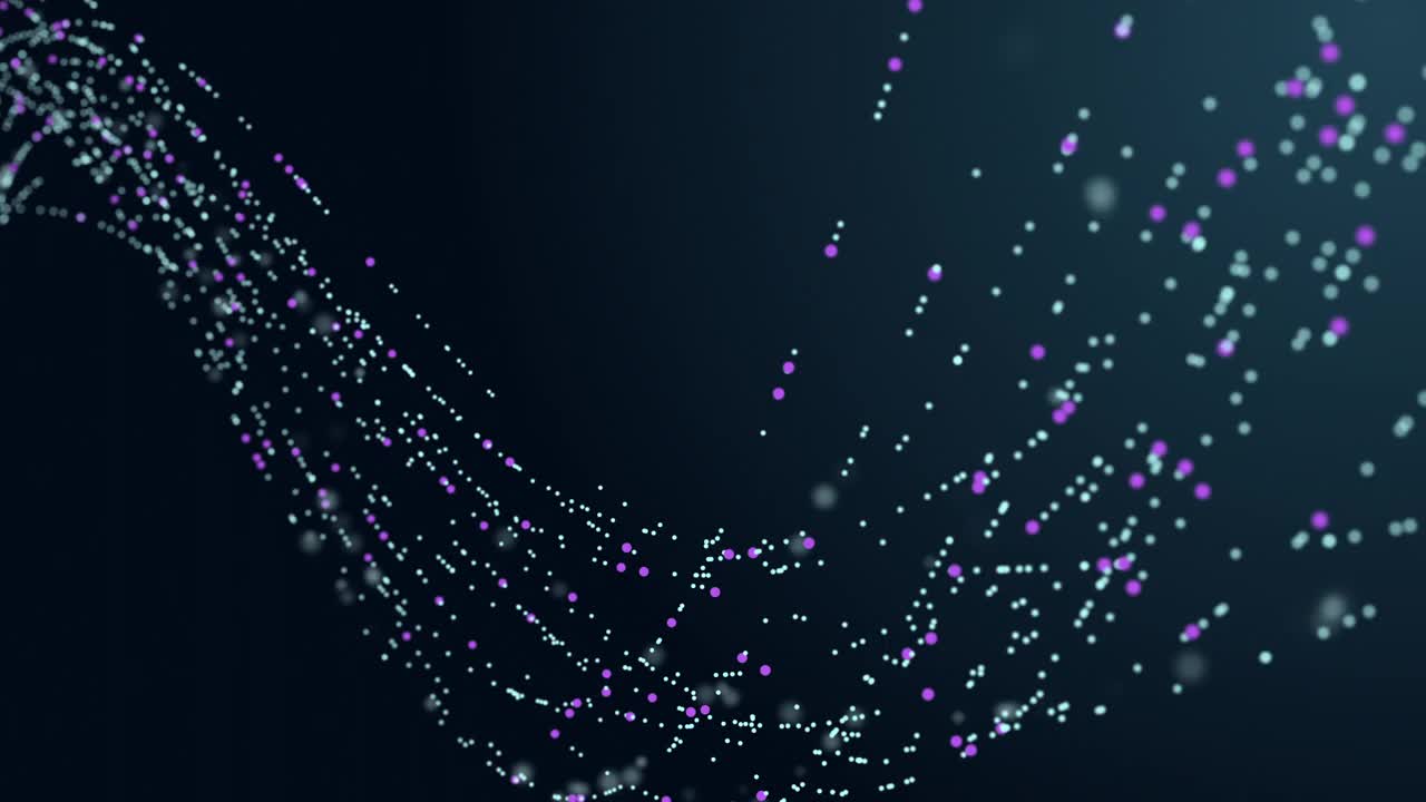 摘要数字点线粒子数据背景连接技术概念。视频下载