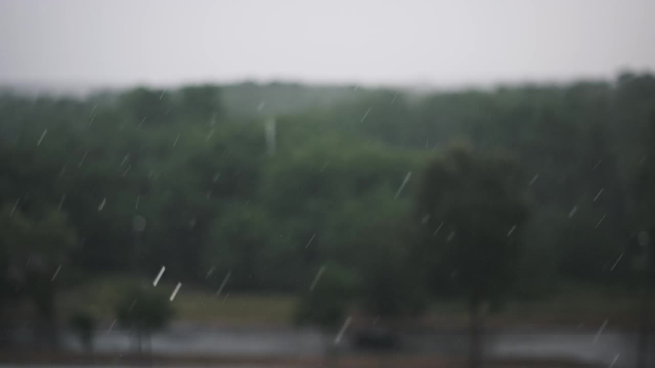 暴雨慢动作视频素材