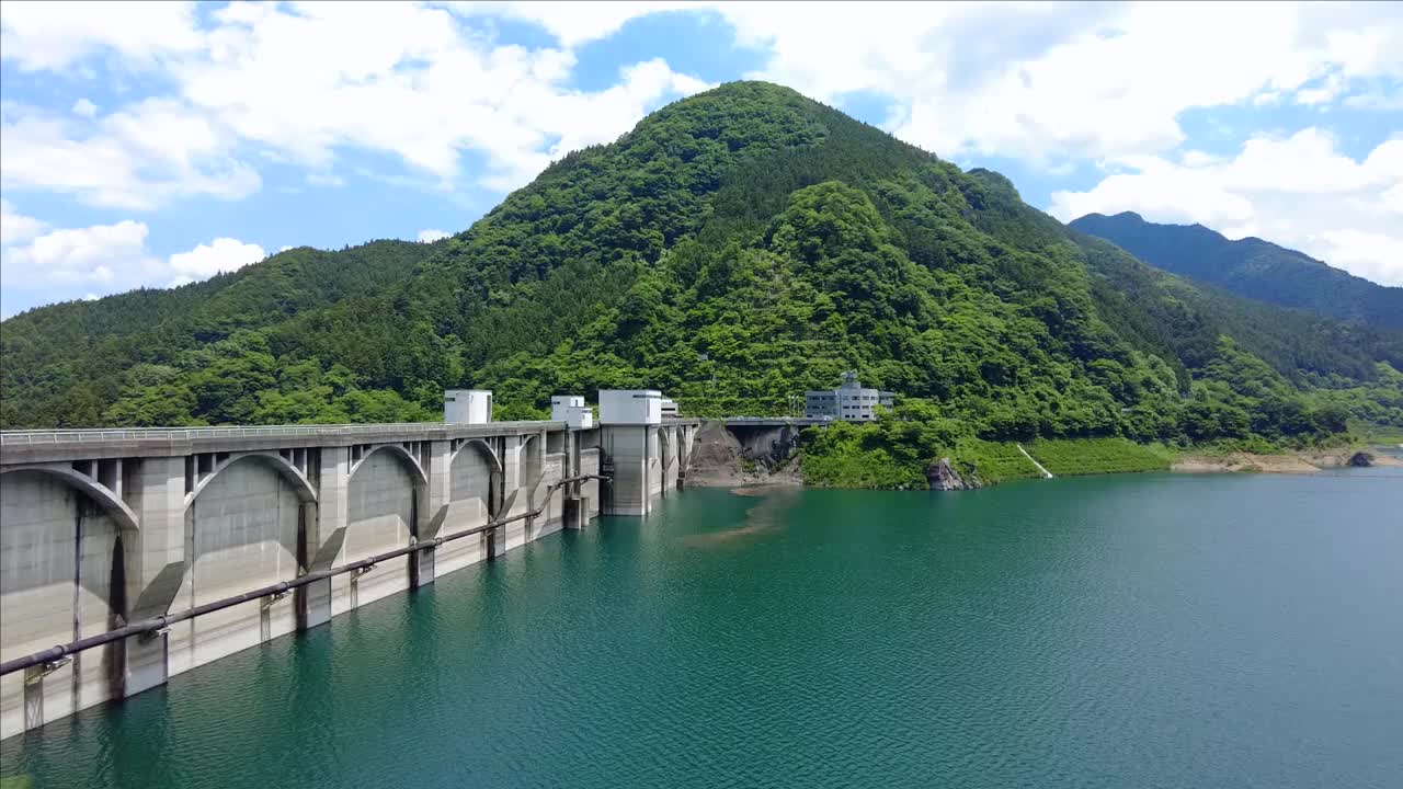 重力坝，浦山大坝视频素材