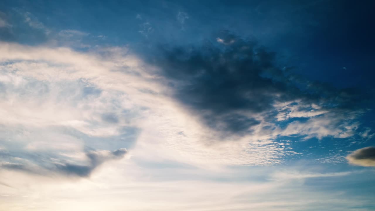 时间流逝的蓝天和移动的云视频下载
