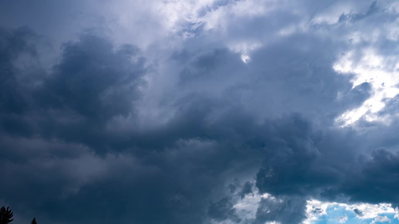 雨云延时4K。风暴天空快速运动。视频下载