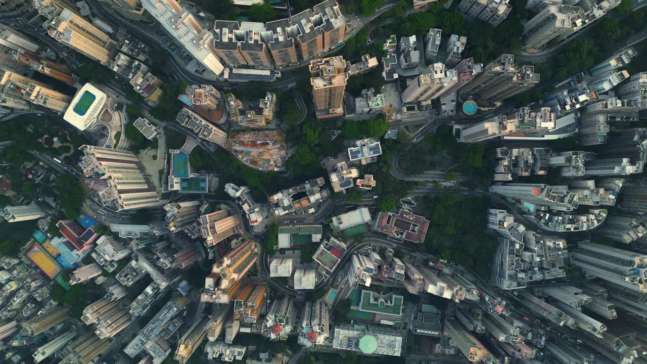 放大香港可持续发展城市鸟瞰图视频下载