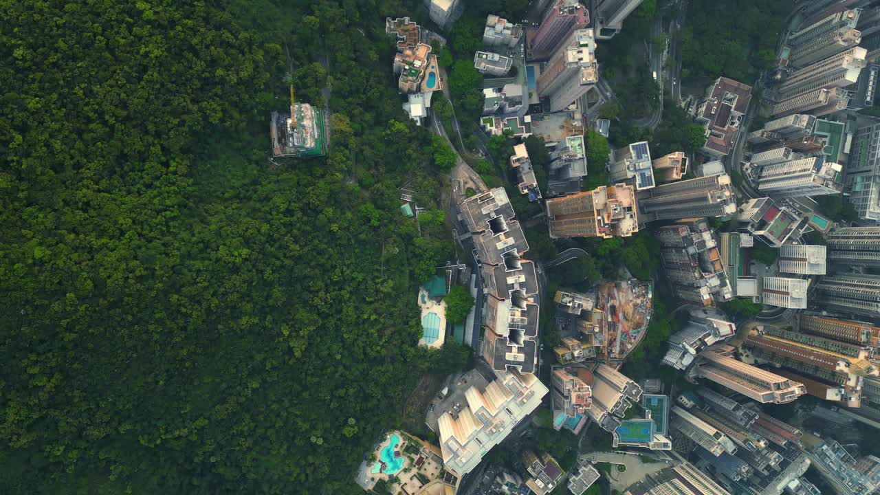 香港可持续发展城市鸟瞰图视频素材