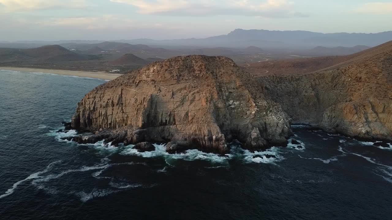 Punta Lobos，下加利福尼亚南部，墨西哥鸟瞰图视频素材